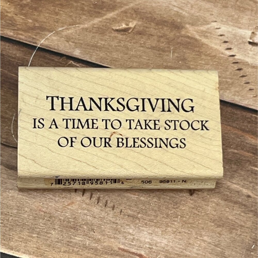 Thanksgiving Rubber Stamp Made In USA By Inkadinkado 95811